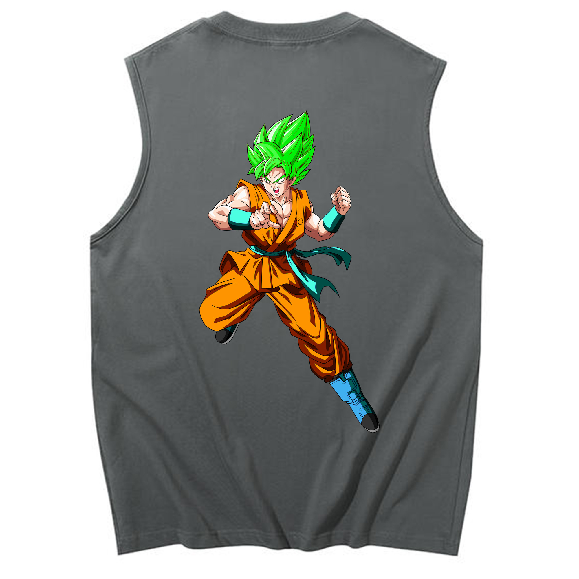 （画像用） ドラゴンボール 孫 悟飯（そんごはん）DRAGON BALL Son Gohan コットン100％タンクトップ（背面プリント）
